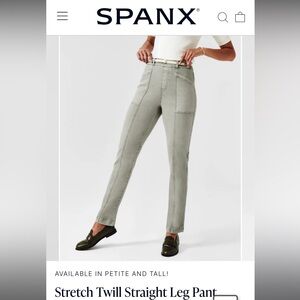 Spanx twill straight leg pant size S